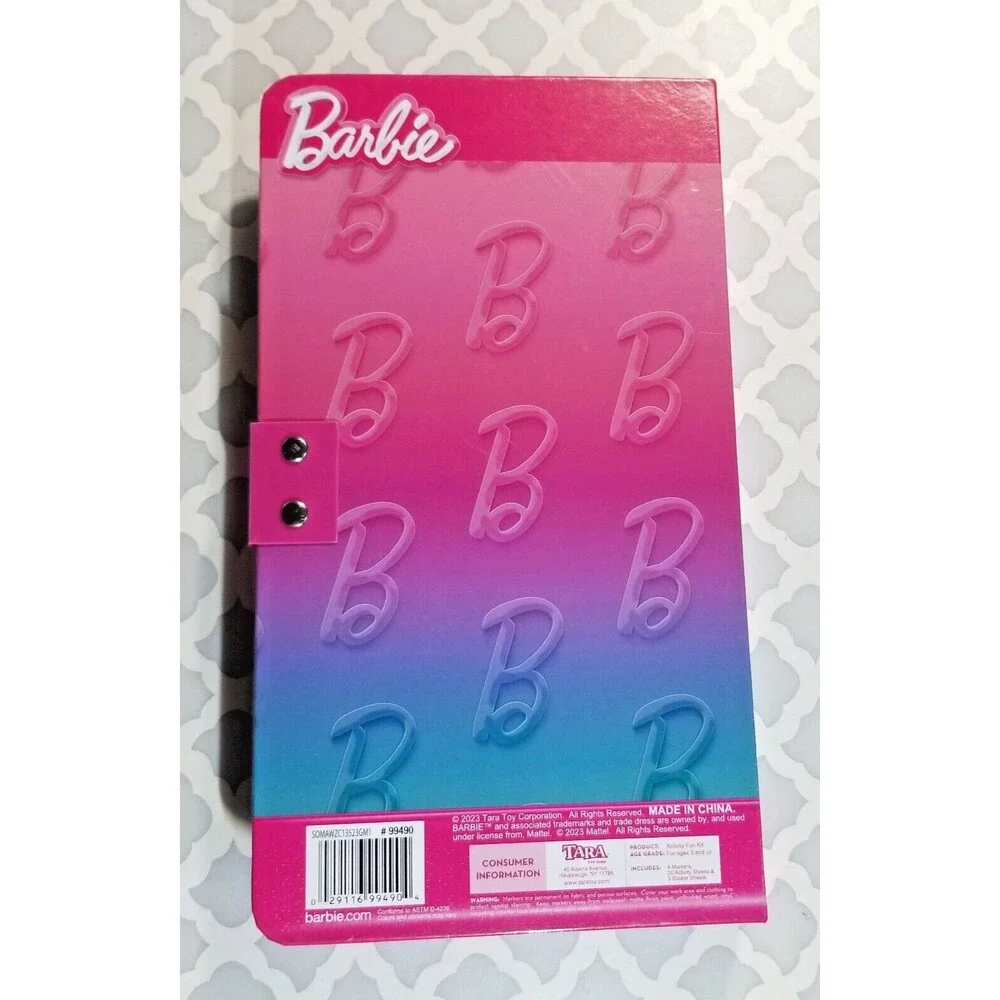 Barbie Activity Fun Kit Markers Sheets Stickers in Case Ages 3+ NEW BFF's